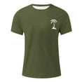thumbnail image 3 of Big and Tall Shirts for Men Summer Shirt 2024 Short Sleeved Coconut Tree Print Men's T Shirt Man Shirts for Men Packs of The Large T Stretchy Casual Fashion 3xlt 2XL, 3 of 5