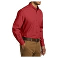 thumbnail image 4 of Mens Long Sleeve Professional Uniform Carefree Cotton/Polyester Poplin Shirt Rich Red Medium, 4 of 6