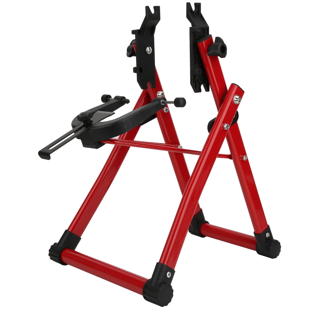 LYUMO Bicycle Wheel Truing Stand, Aluminium Alloy Red Simple Convenient