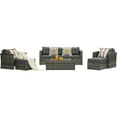 thumbnail image 5 of Cozyhom 8 Pieces Gray Wicker Rattan Patio Aluminum Sofa Furniture Set with Dark Gray Cushions, 5 of 8