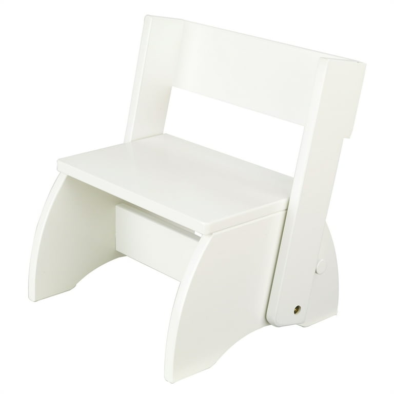 KidKraft Wooden Large Two Step Flip Stool and Seat with Backrest