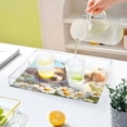 thumbnail image 6 of Acrylic Tray 15.7*11.8*1.9 Inch Transparent Tray Food Tray Tea Cup Tray Serving Trays Cosmetics Storage Kitchen Table Bathroom Sundry Storage Two Cute Puppies, 6 of 7