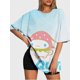 thumbnail image 3 of T-shirt round neck Cartoon Role Pattern loose short sleeve JW933, 3 of 5