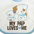 thumbnail image 4 of Inktastic My Pap Loves Me Grandson Puppy Boys Baby Bib, 4 of 4