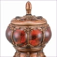 thumbnail image 3 of Jewelry Box, 11.5” Tall Victorian Style | Two-Tone Brown & Red Marble | Polyresin, 3 of 5