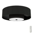 thumbnail image 3 of Hunter - Brookside Indoor Ceiling Fan With Light, Remote, 30-inch, Matte Black, Casual-style, 3-speed WhisperWind Motor, 52975, for Living Rooms, Bedrooms, 3 of 15