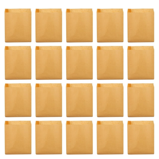 Miangastore 50pcs Kraft Paper Shredded Cake Fried Food Packaging Bags Oil-proof Food Containers