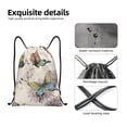 thumbnail image 4 of Honeii Flying Butterflies-1 Print Drawstring Backpack,Drawstring Bags String Backpack Gym Cinch Sack Backpack Sport Bag Draw-Small, 4 of 6