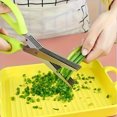 thumbnail image 2 of 5-Layered Stainless Steel Kitchen Scissors - Versatile Onion & Herb Shredder For BBQ & Indoor Use - Durable  Safe, 2 of 4