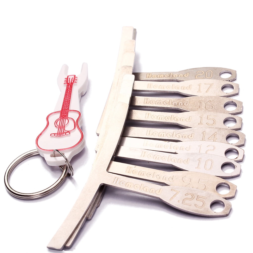 Linyer Electric Guitar Under String Gauge Bridge Metal Acrylic Pin