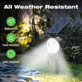 thumbnail image 3 of Solar Spotlights Outdoor Waterproof, 800LM Solar Powered Spot Light, 3 Modes Solar Landscape Spot Lights, Solar Spotlight for Flag Garden Yard Tree Lawn Driveways, 2 Pack Cool White, 3 of 8