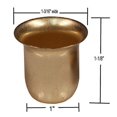 thumbnail image 2 of Creative Hobbies Metal Candle Cups fit Standard Tapered Wax Candles or Votive Pegs - Brass Color Finish - for Lamp or Candle Making ~ Pack of 20, 2 of 2
