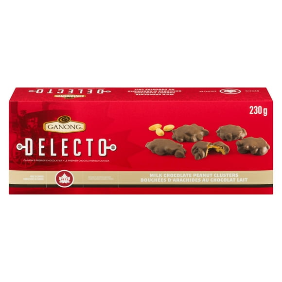 Ganong Delecto Milk Chocolate Peanut Clusters, 230 g