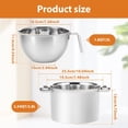 thumbnail image 3 of FUYGRCJ 2 Pack Double Boiler Pot Set, 2.54QT + 1.8QT Stainless Steel Chocolate Melting Pot, Heavy Duty Temperature Resistant Candle Wax Melting Boiler, for Melting Chocolate Candy Candle Soap Wax, 3 of 12