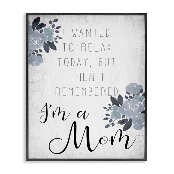 Stupell Industries Shabby Chic Family Phrase Want to Relax Black Framed Giclee Art, 11 x 14, by Lil' Rue