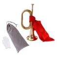 thumbnail image 4 of BELOVING Blowing Bugle Classic Cavalry Trumpet for Orchestra Stage Performance Adults 4Pcs, 4 of 10