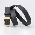 thumbnail image 4 of Women Belt Adjustable Length Metal Buckle Faux Leather Belt Versatile Solid Color Belt Jeans Shirt Coat Belt Fashion Accessories, 4 of 8