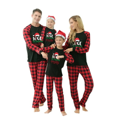 

Bomotoo Women Men Kids Soft PJ Sets Plaid Loose Matching Family Pajamas Set Holiday Xmas Pjs Long Sleeve Sleepwear Black Mom 2XL