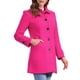 thumbnail image 4 of Abrigo de invierno para mujer con cuello Peter Pan, trench y abrigo de guisante en rosa claro, 4 of 6