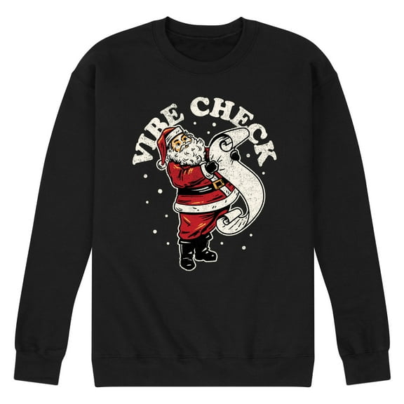 Instant Message - Vibe Check Santa Christmas - Men's Crew Neck Fleece Pullover