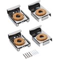 thumbnail image 1 of HUGFEGWE 4PCS Spring Loaded Mirror Hanger Clips Set Unframed Mirror Mount Clips with Plugs and Screws for Bathroom and Toilet Mirror Fixing and Decoration-Silver U2536-15375, 1 of 8