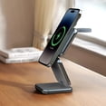 thumbnail image 4 of Cargador inalámbrico magnético plegable con ángulo ajustable, 22,5 W, carga rápida, compatible con iPhone, AirPods y i-Watch, 4 of 6