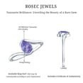 thumbnail image 6 of Rosec Jewels Pear Shape Tanzanite Solitaire Bypass Ring, December Birthstone Ring (5X7 mm), 18K White Gold, US 6.00, 6 of 7
