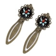 thumbnail image 2 of Seven-star ladybug Vintage Copper-Colored Lace Bookmarks: Stainless Steel Book Marks for Readers and Book Lovers - Set of 2, 2 of 5