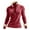 Z1-Red, variant on Sokhug Women's Retro Western Pullover Long Sleeve Mock Neck Half-Zip Top with Fleece & Suede Panels Trendy Hooded Pocketed Sweatshirt