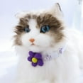 thumbnail image 4 of Flower Ornament Pet Necklace Non-Irritation, Adjustable, Quick Release - Vivid Color Cotton Polyester Bow-knot Style Pet Cat Dog Collar Decoration - Pet Product, 4 of 8