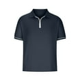 thumbnail image 3 of cfhntfmh Quarter-Zip Pullover Shirts for Men Summer Basic Solid Short Sleeve Lapel Golf Tops Muscle Sports Tees, 3 of 7
