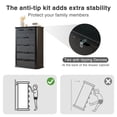 thumbnail image 5 of Chests Of Drawers, 6 Drawers Dresser for Bedroom, 45" Tall Dresser with Curved Profile Design, Wood Fluted Chest of Drawer, Modern Drawer Storage Organizer for Bedroom, Living Room, Entryway, 5 of 9