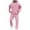 Pink, variant on Mens 2 Piece Sets Hooded Pullover Sweatshirt and Sweatpants Elastic Waist Workout Running Activewear, S