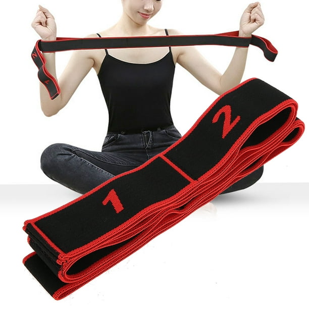 Elastic Yoga Belt Strength Training Strap, Yoga Stretch Strap, For Home Red