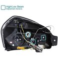 thumbnail image 3 of SMD LED Halo Projector Headlight In Black Housing Clear Lens Made For And Compatible With 2005 - 2009 Hyundai Tucson 05 06 07 08 09, 3 of 7