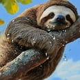 thumbnail image 5 of SHERONV Sloth Shower Curtain Set with Hook Bathroom Decoration - High quality cloth shower curtain, bright HD printing, waterproof, easy to install and maintain, 5 of 7