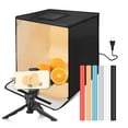 thumbnail image 1 of Tignapoo F60A 60cm Portable Foldable LED Photography Studio with Dual Color Temperature 3200K-5500K, 252 LEDs, CRI95, 6 Backdrops, 2 LED Strips, Softbox, Tripod & Phone Holder, Black, 100-240V US Plug, 1 of 6