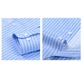 thumbnail image 7 of Dresfit Button Down Shirt Men Striped Dress Shirts Summer Anti Wrinkle Long Sleeve Solid Shirt 2026 Muscle Fit Slim Fit Work Formal Tops Light Blue L, 7 of 7