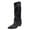 Black, variant on NOKIO Women's Spring Autumn And Winter Trouser Legs Thick Heels Pointed Toe Long Personalized Western Cowboy High Boots Women'S Knee High Knee High Field Boots
