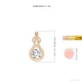 thumbnail image 3 of ANGARA Natural Diamond Solitaire Infinity Knot Pendant in 14K Rose Gold for Women (Size-5.1mm| Color-G| Clarity-VS2) | April Birthstone, Anniversary, Jewelry Gift for Women | Natural Diamond Necklace, 3 of 8