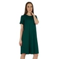 thumbnail image 2 of Inkmeso Solid Casual Summer T-Shirt Dress For WoMen's Loose Fit Short Sleeve Tunic Sleep Dress, 2 of 7