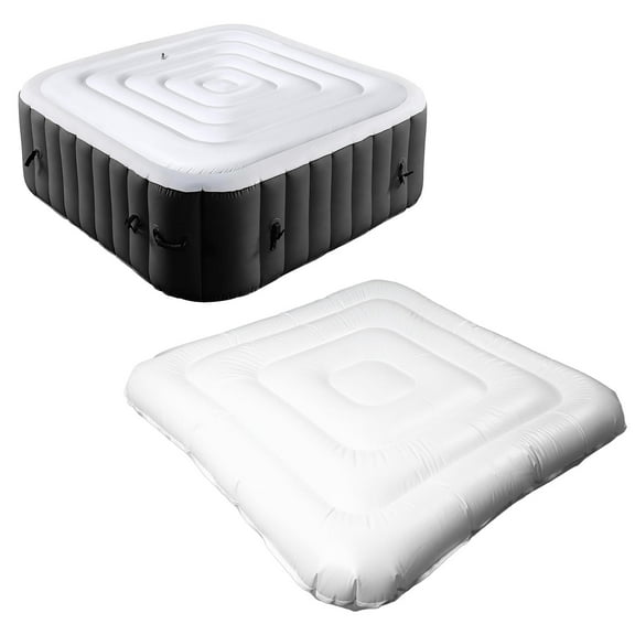 Hot Tub Cover, Energy Saving Lid Protective Rainproof 4.2ft Dustproof Square Hot Tub Cover Insulated Easy To Maintain  For Outdoor