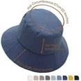 thumbnail image 5 of Cotton Bucket Hats for Women Sun Beach Hat Teens Girls Wide Brim Summer Fisherman's Caps UPF 50+, 5 of 9