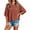 Brick red, variant on Summer Oversize Women Solid Color Half Sleeve Loose Shirt Tee Casual Tops