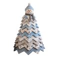 thumbnail image 2 of DIY Christmas Tree Sewing Kit, Fabric Patchwork Craft Set with Sewing Supplies for Handmade Holiday Tabletop Decor, Beginner Family Crafting Gift for Home Office Mantel Display, Blue, Style B, 2 of 6