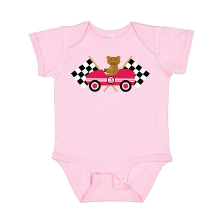 

Inktastic Race Car Racing Bear Animal Gift Baby Boy or Baby Girl Bodysuit