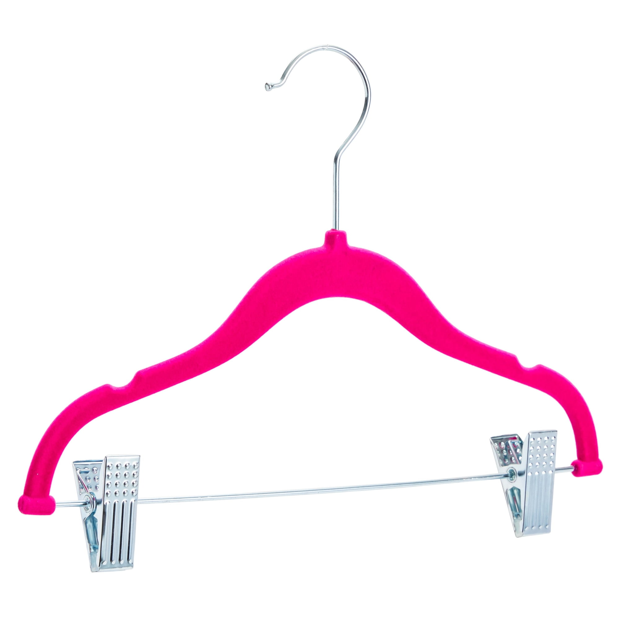 HOME-IT 12 PACK BABY HANGERS WITH CLIPS PINK BABY CLOTHES HANGERS