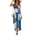 thumbnail image 1 of Vestido De Noche De Lujo Sin Mangas Para Mujer, Abstract Geometrical Vestido De Fiesta, 1 of 5