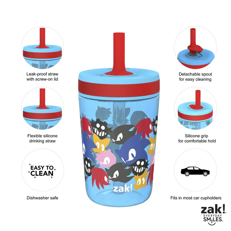 Zak Designs Baby Shark 15 Oz. Plastic Kelso Tumbler, Glasses & Drinkware, Household