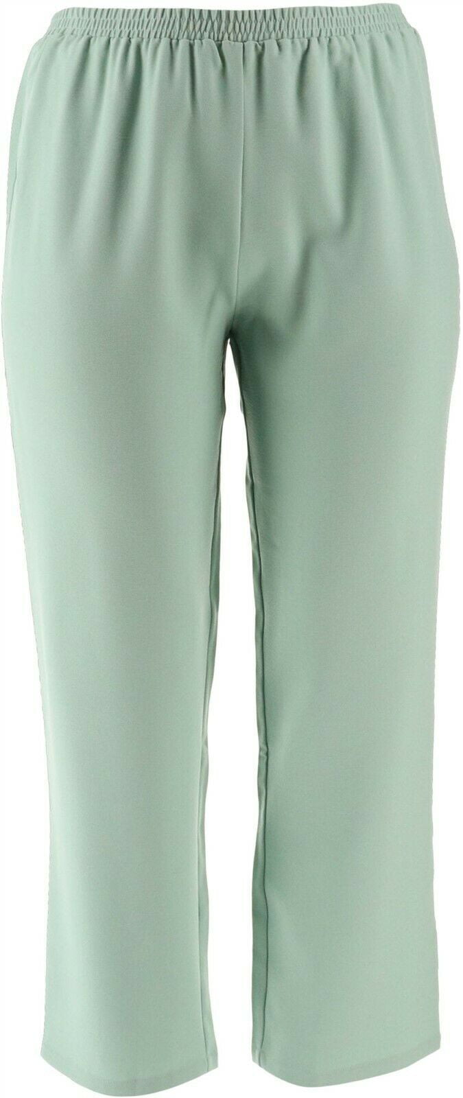 Bob Mackie Woven Crepe Pull-On Pants Rose M NEW A303006